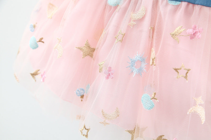 Pink Moon and Star Tulle Frock – TYM-WZX-039