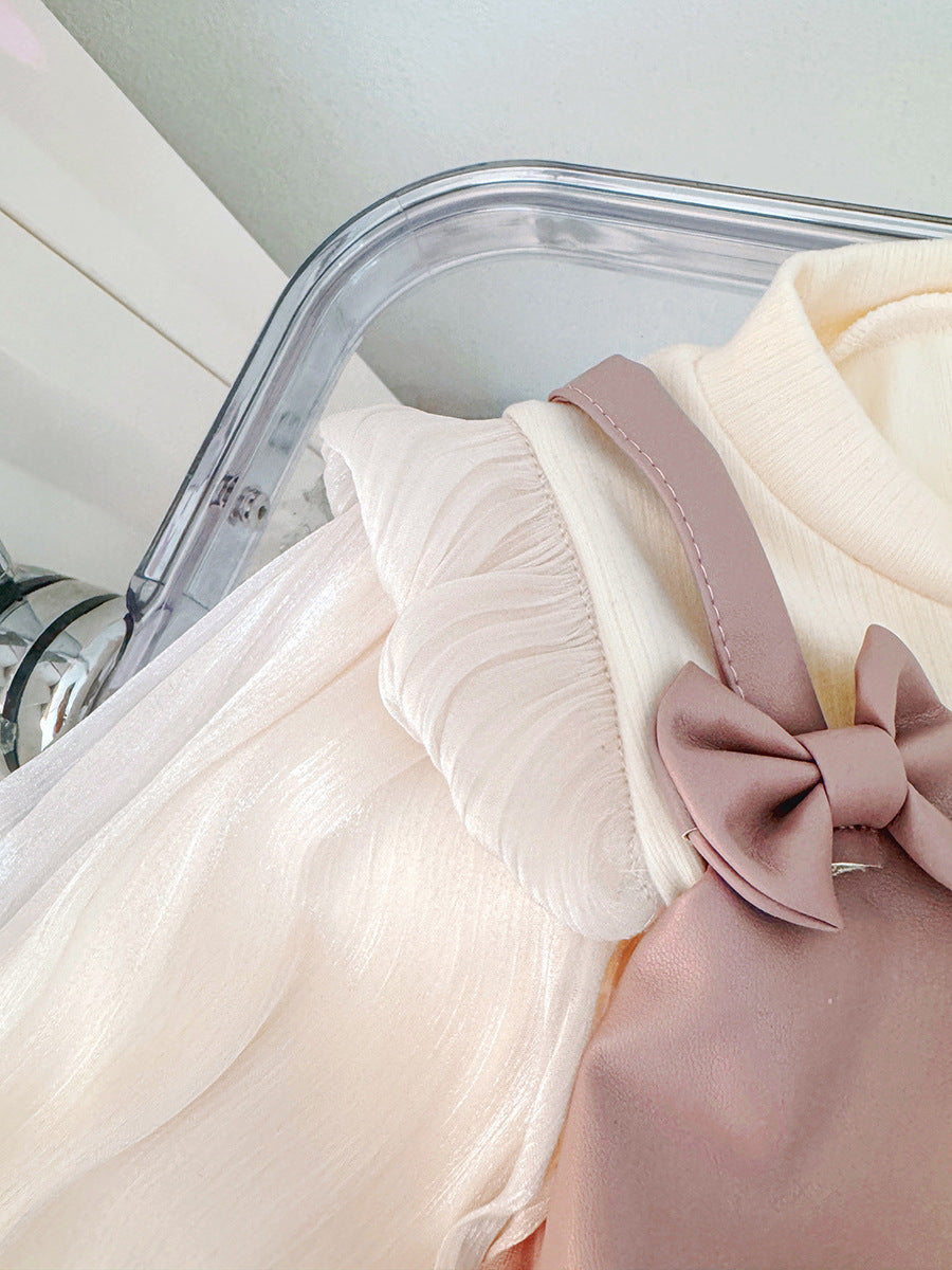 Pink Tulle Long Sleeve Frock – TYM-CXM-031