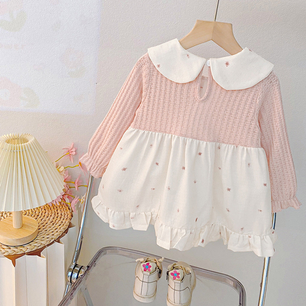 Pink Bow Cardigan & Cream Dotted Frock – TYM-CXM-063