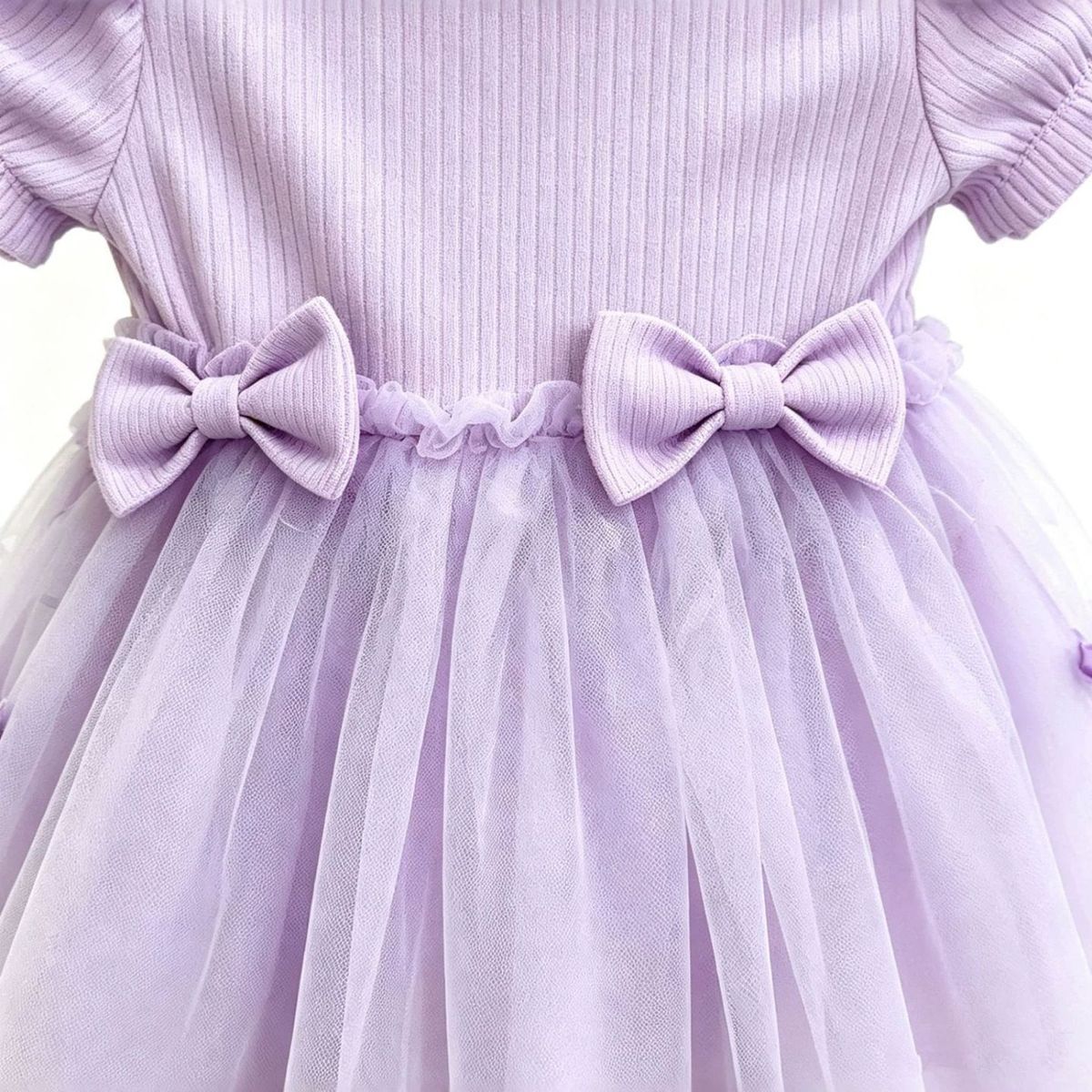 Lilac Flower Tulle Frock – TYM-CXM-006