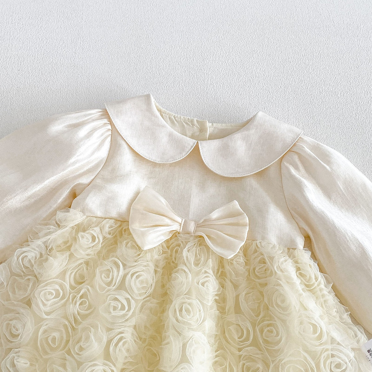 Cream Rosette Skirted Romper – TYM-FCN-016