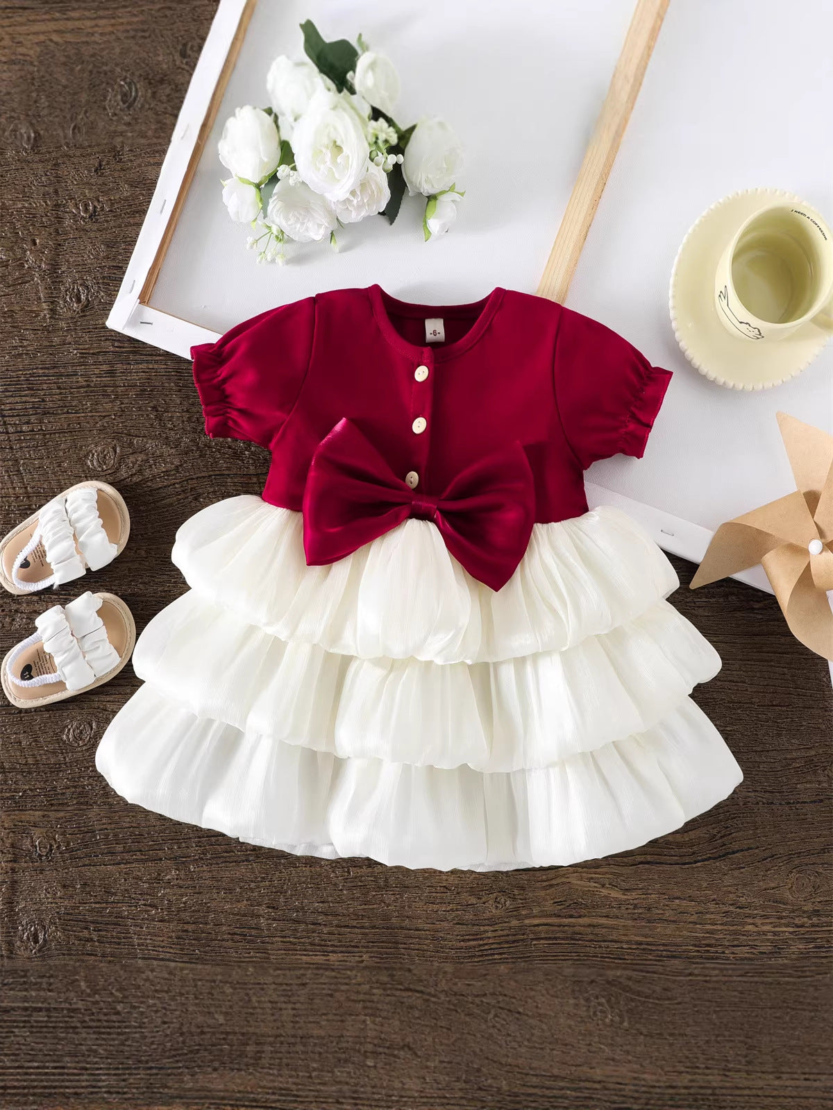 Red Bow Tiered Frock – TYM-CXM-002