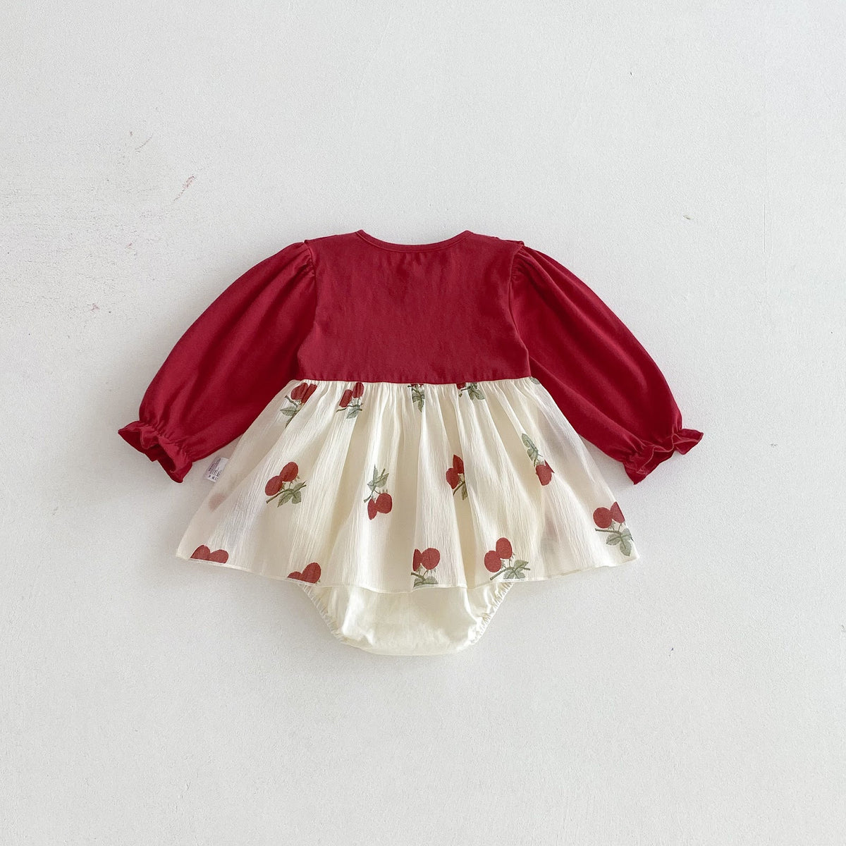 Red Cherry Print Bow Skirted Romper – TYM-FCN-015
