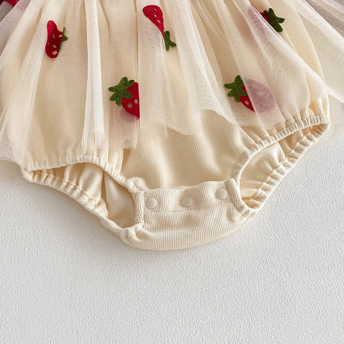 Red Strawberry Tulle Skirted Romper – TYM-FCN-020