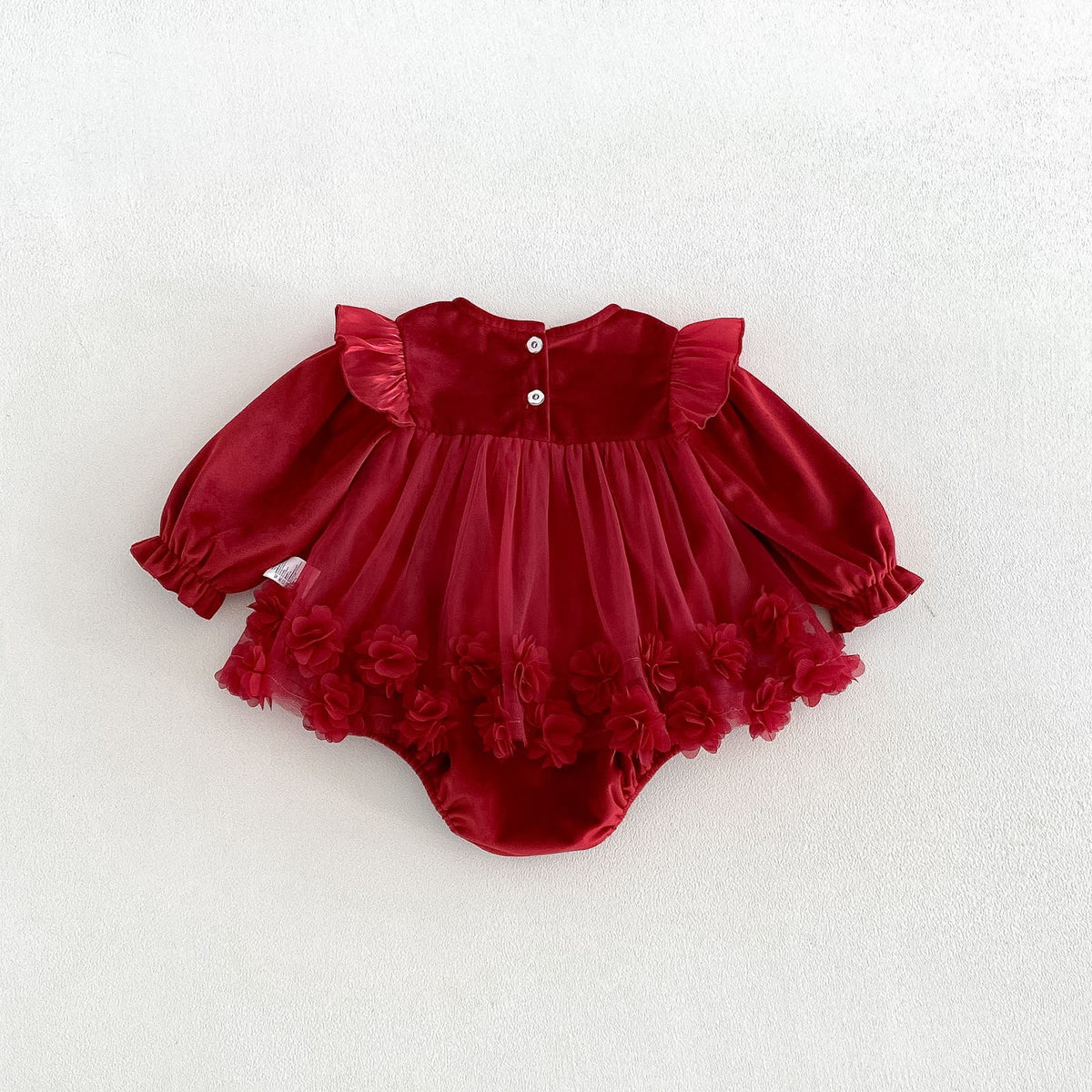 Red Rosette Bow Long Sleeve Romper – TYM-FCN-002