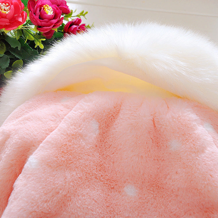 Pink Fluffy Pearl Cape Jacket – TYM-WZX-050