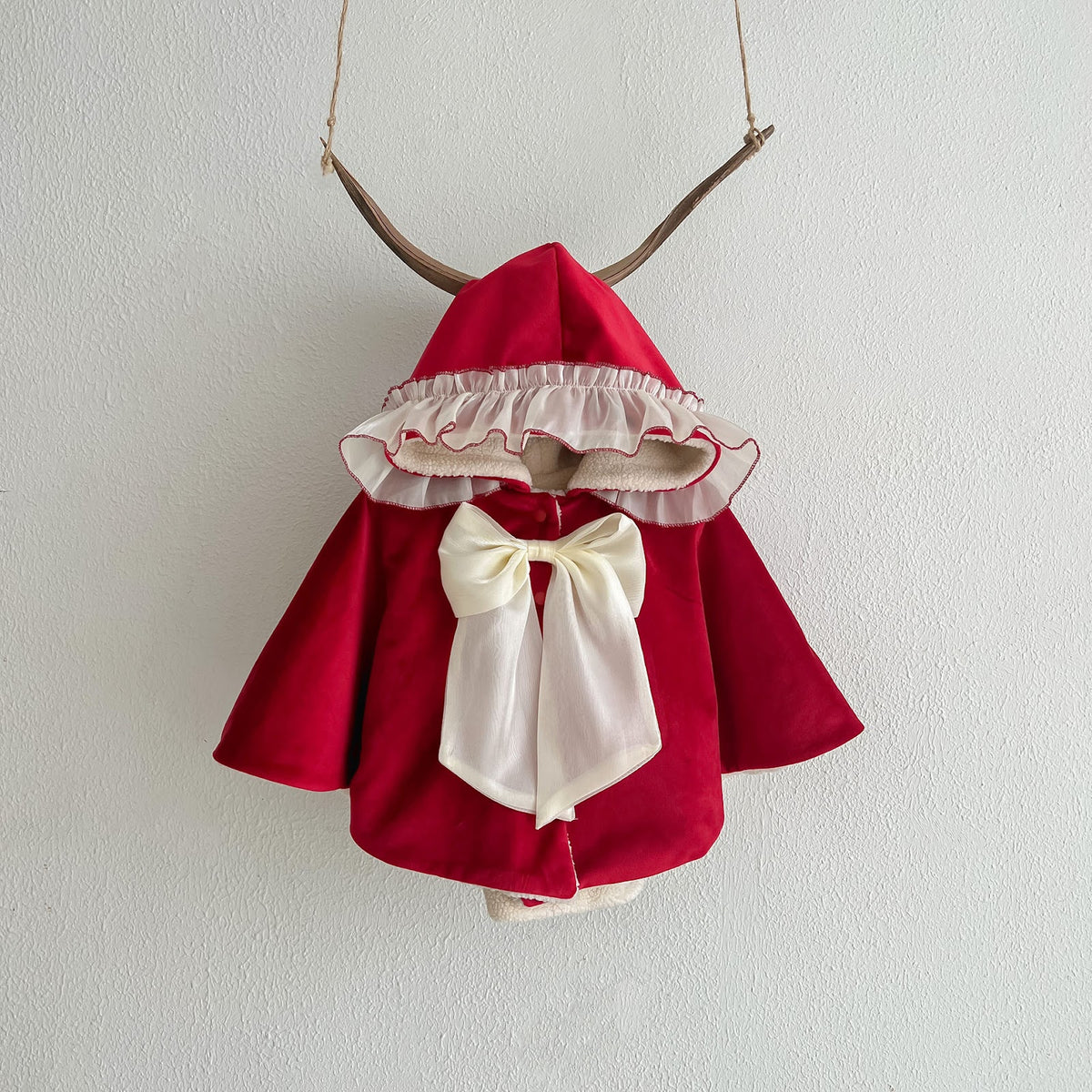 Red Hooded Bow Cape – TYM-FCN-022