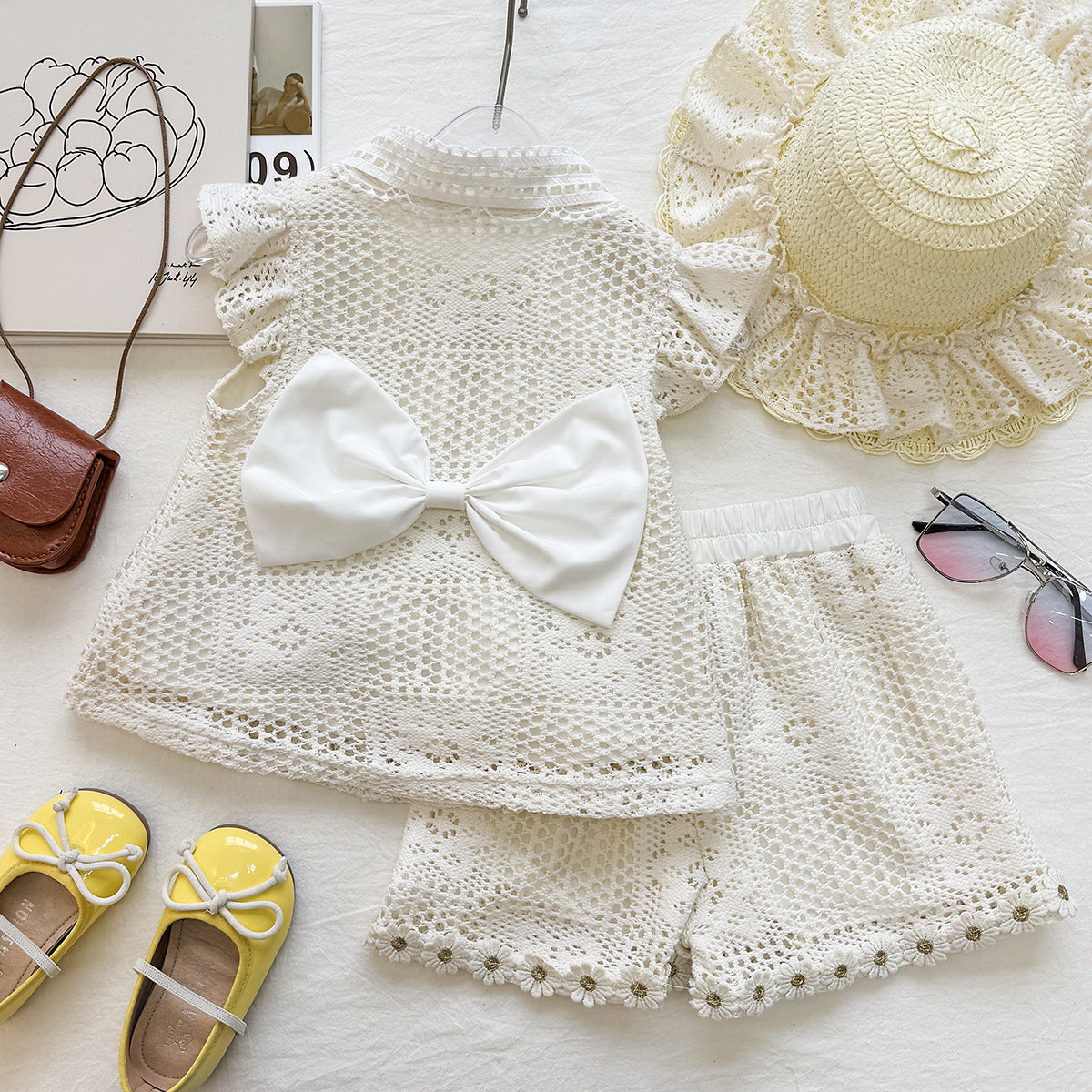 Cream Crochet Lace Tulip Charm Frock – TYM-YWL-051
