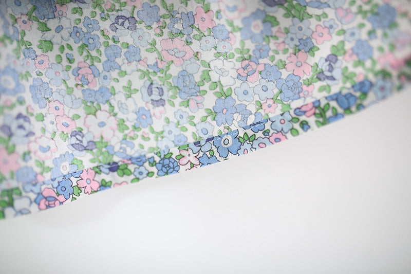 Blue Ditsy Floral Flutter Sleeve Frock – TYM-WZX-004