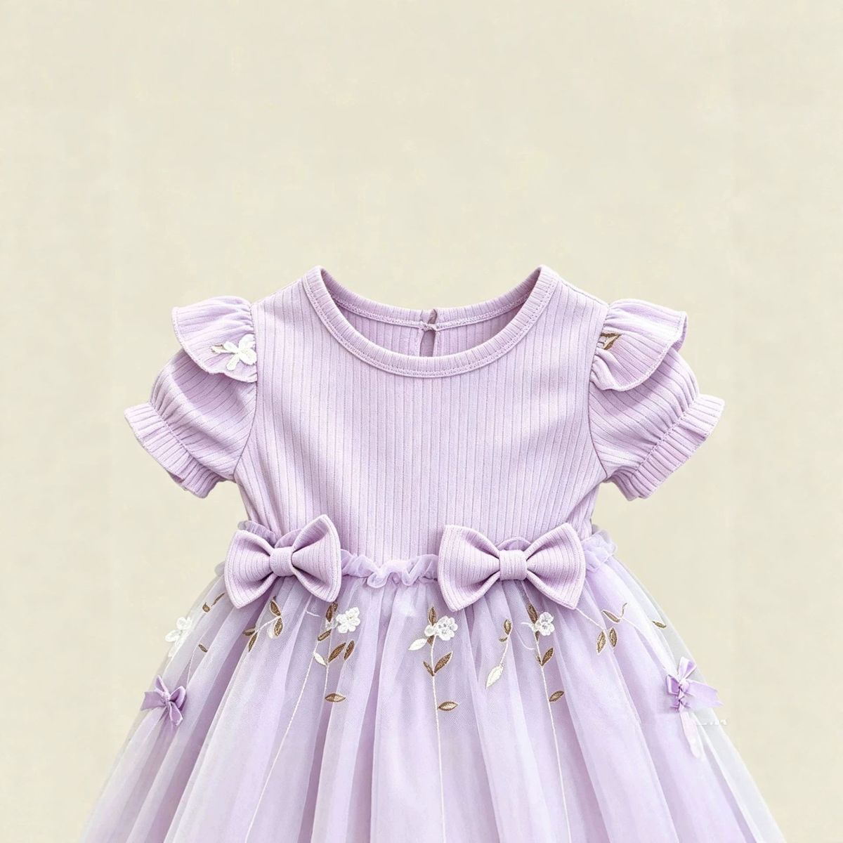 Lilac Flower Tulle Frock – TYM-CXM-006