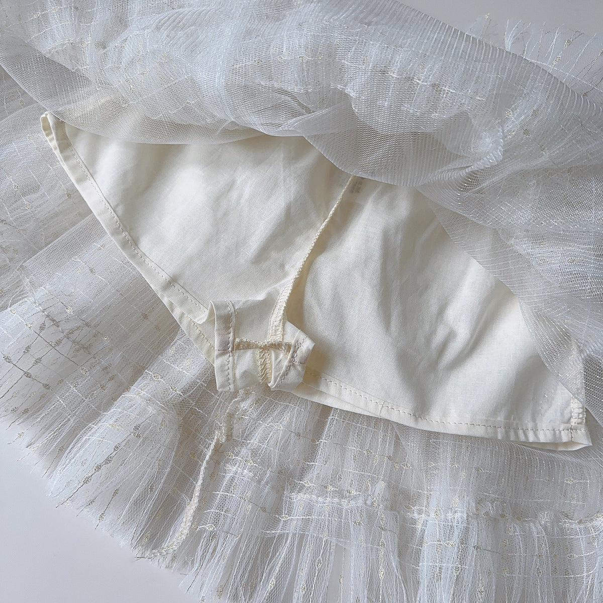 Blue Ribbed Top and White Tiered Tulle Skirt Set – TYM-YWL-017