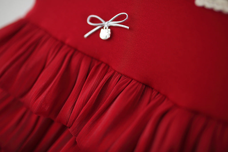 Red Tiered Ruffle Frock – TYM-TZO-032