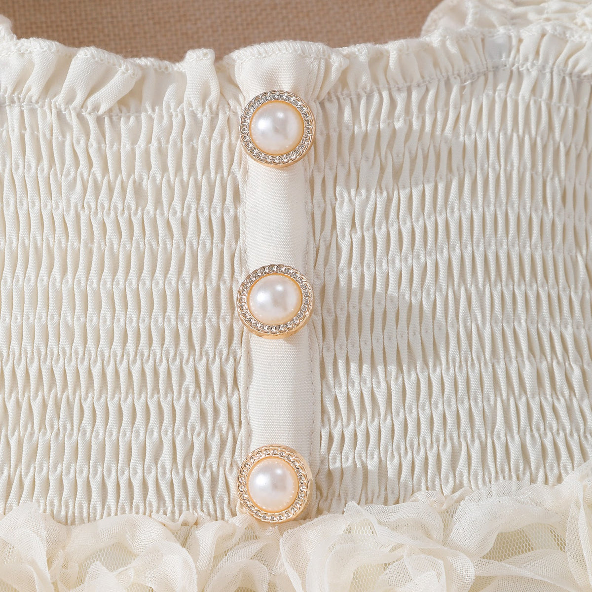 Ivory Smocked Rosette Sundress – TYM-SZL-014