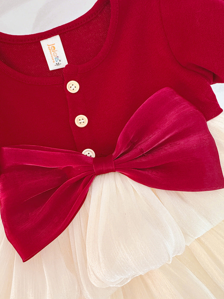 Red Bow Tiered Frock – TYM-CXM-002