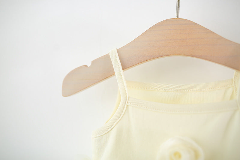 Lemon Yellow Rosette Bubble Slip Frock – TYM-TZO-004