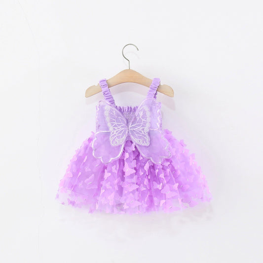 Lilac Butterfly Wing Tulle Frock – TYM-TZO-034
