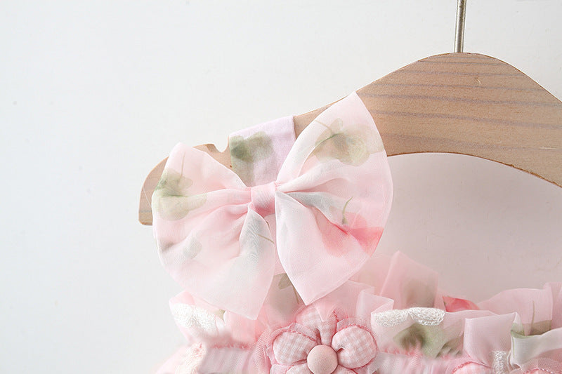 Pink Floral Print Bubble Sundress – TYM-WZX-008
