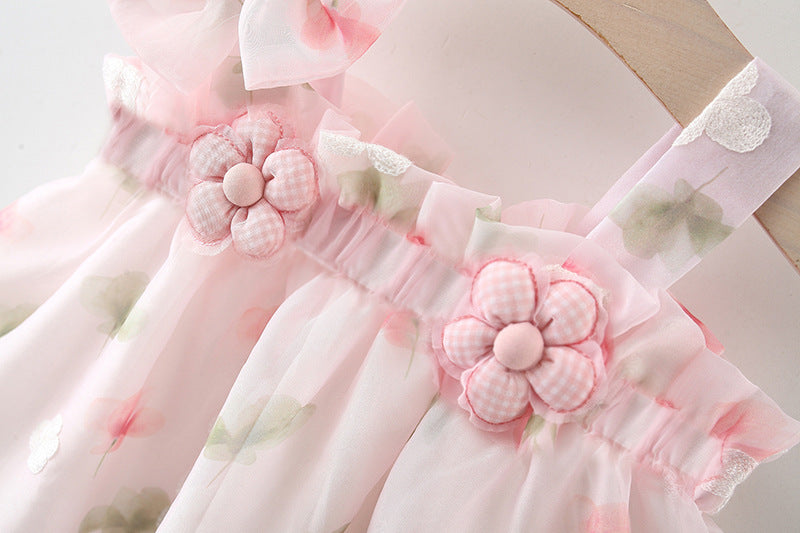 Pink Floral Print Bubble Sundress – TYM-WZX-008