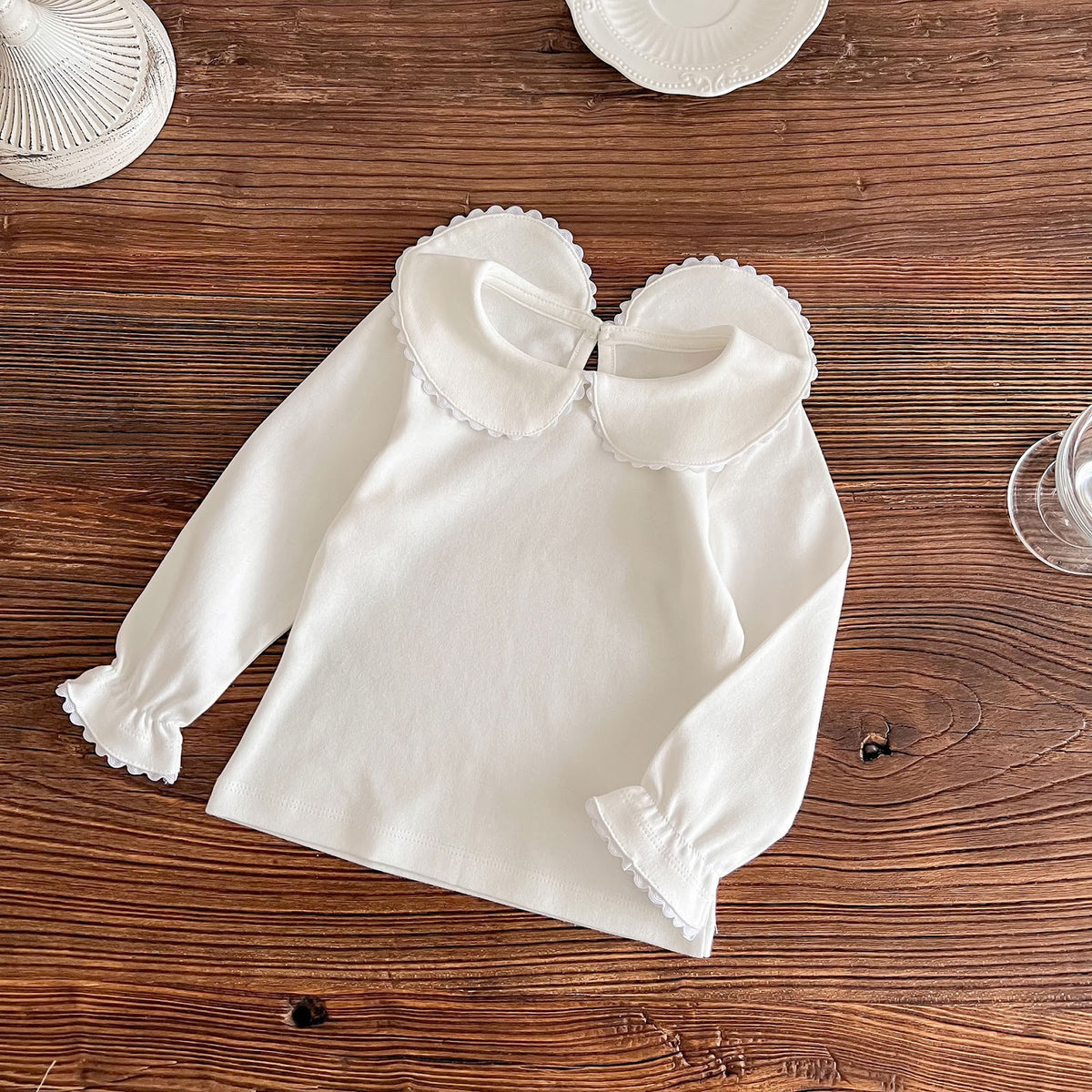 White Peter Pan Collar Top – TYM-FCN-010