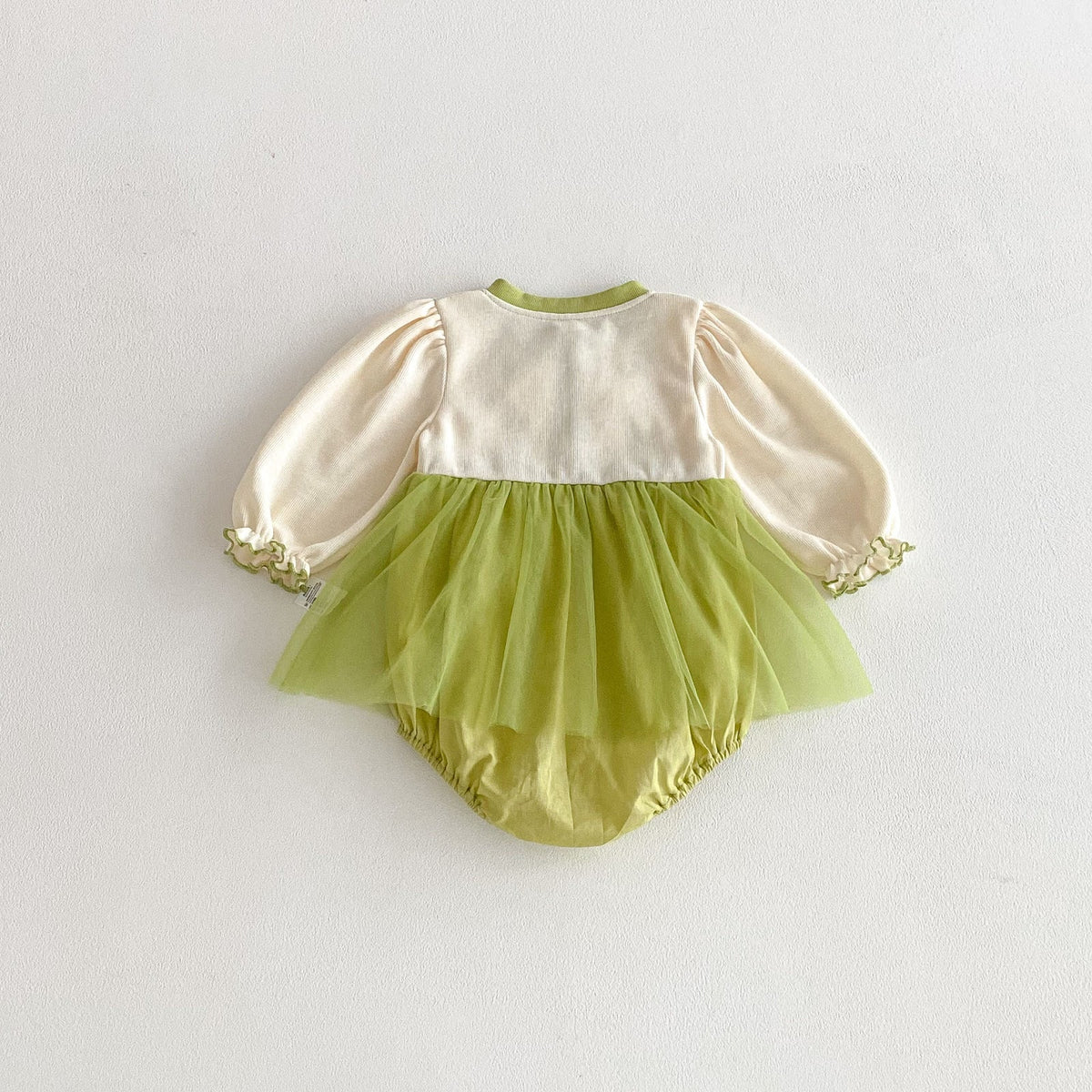 Green Flower Embroidered Tulle Romper – TYM-FCN-003