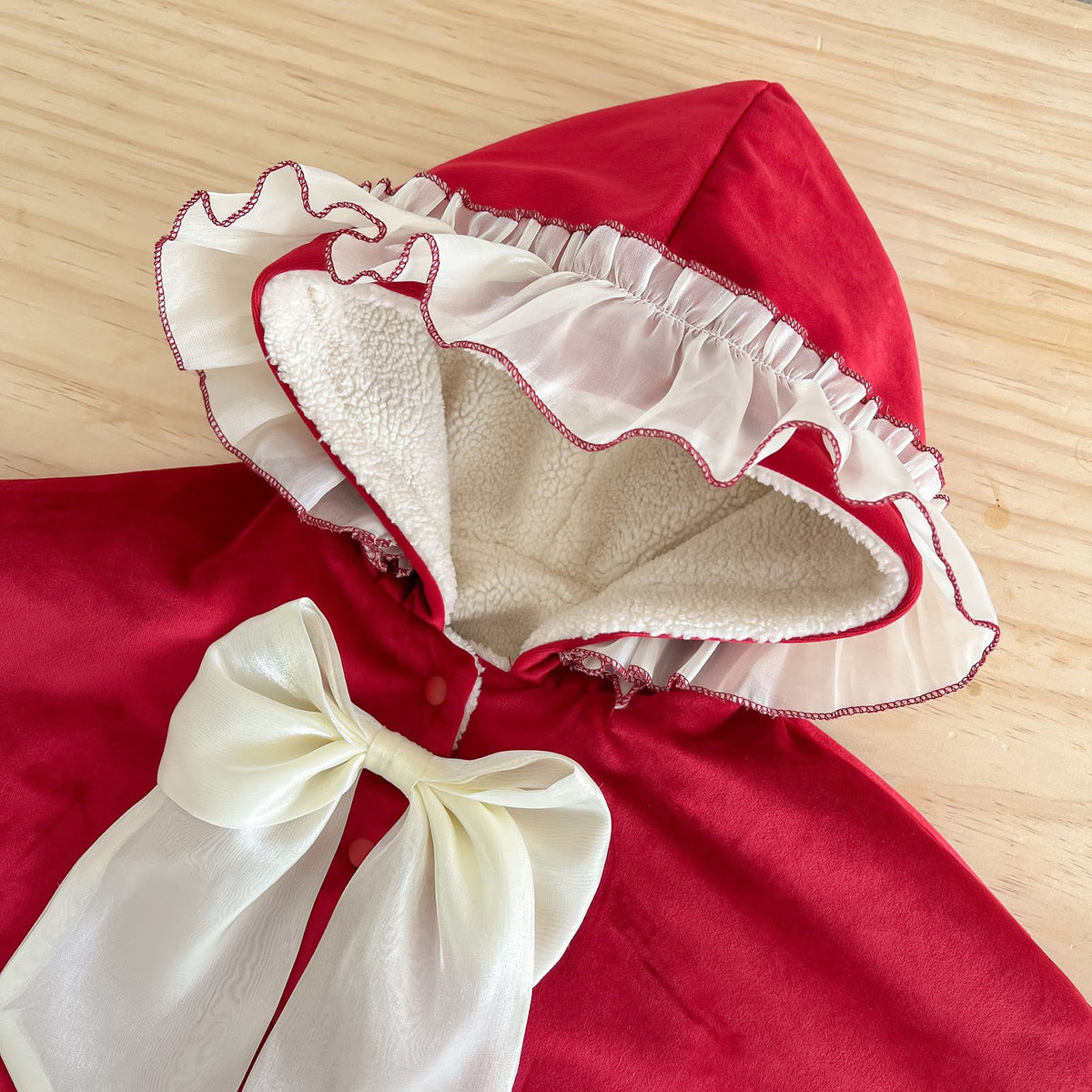 Red Hooded Bow Cape – TYM-FCN-022