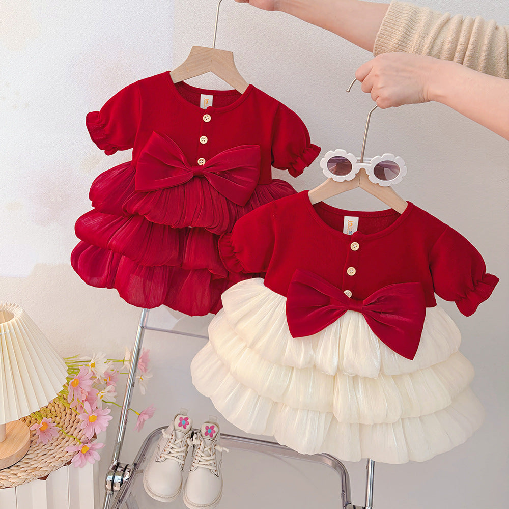 Red Bow Tiered Frock – TYM-CXM-002