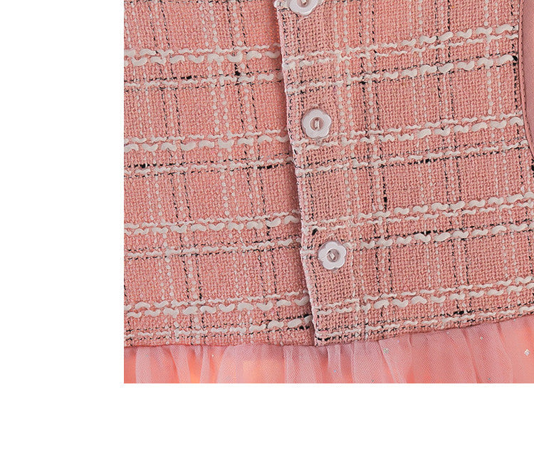 Pink Tweed Jacket & Tulle Frock – TYM-CXM-073