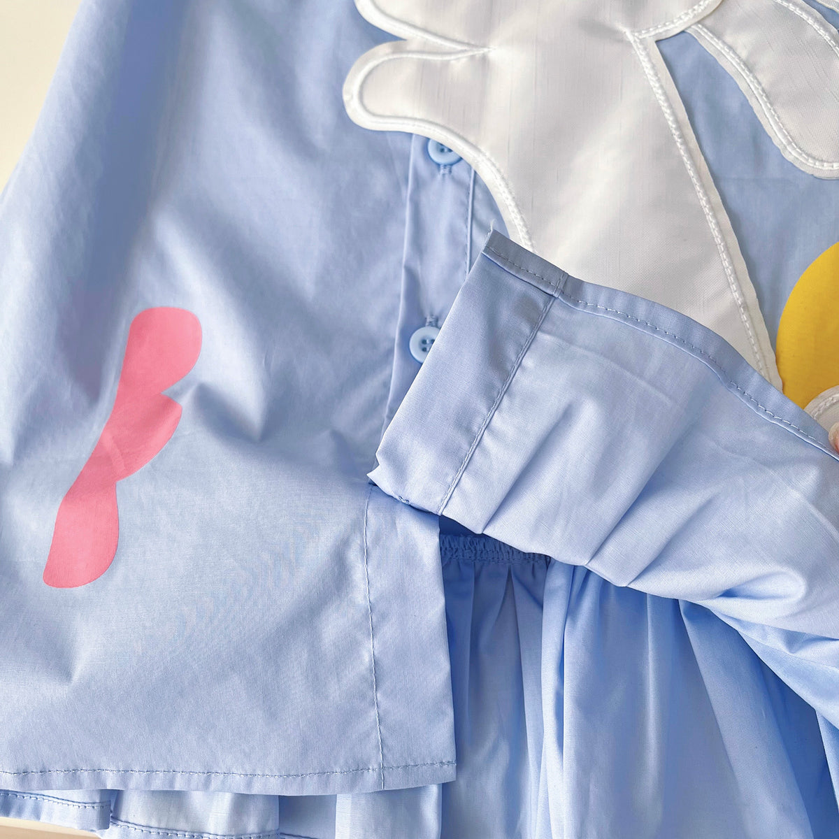 Light Blue Bunny Appliqué Shirt Dress – TYM-YWL-043