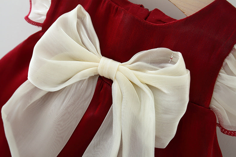 Big Bow Flutter Sleeve Frock – TYM-TZO-018