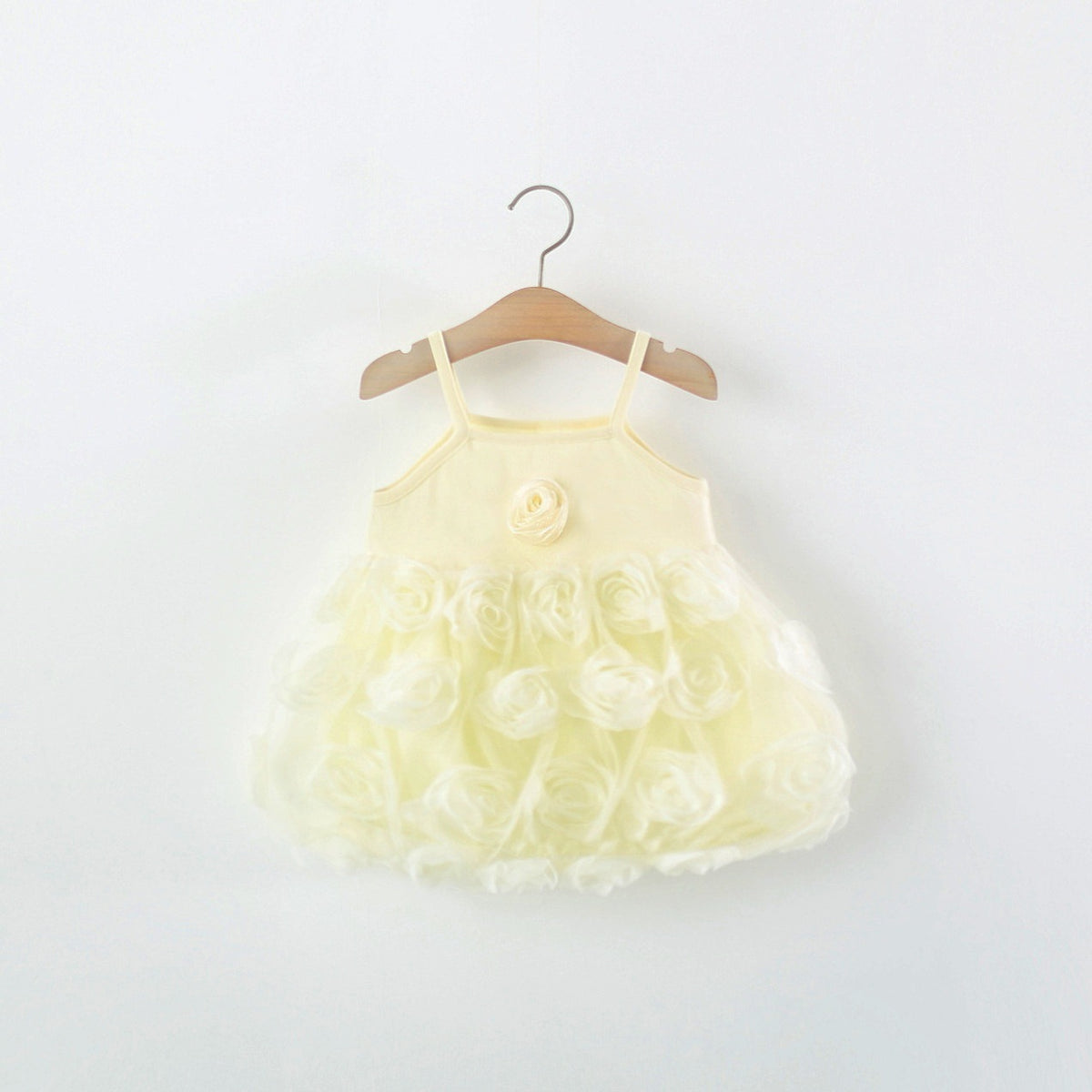 Lemon Yellow Rosette Bubble Slip Frock – TYM-TZO-004