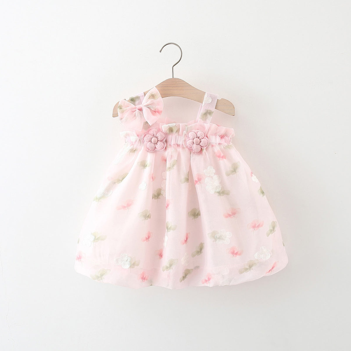 Pink Floral Print Bubble Sundress – TYM-WZX-008