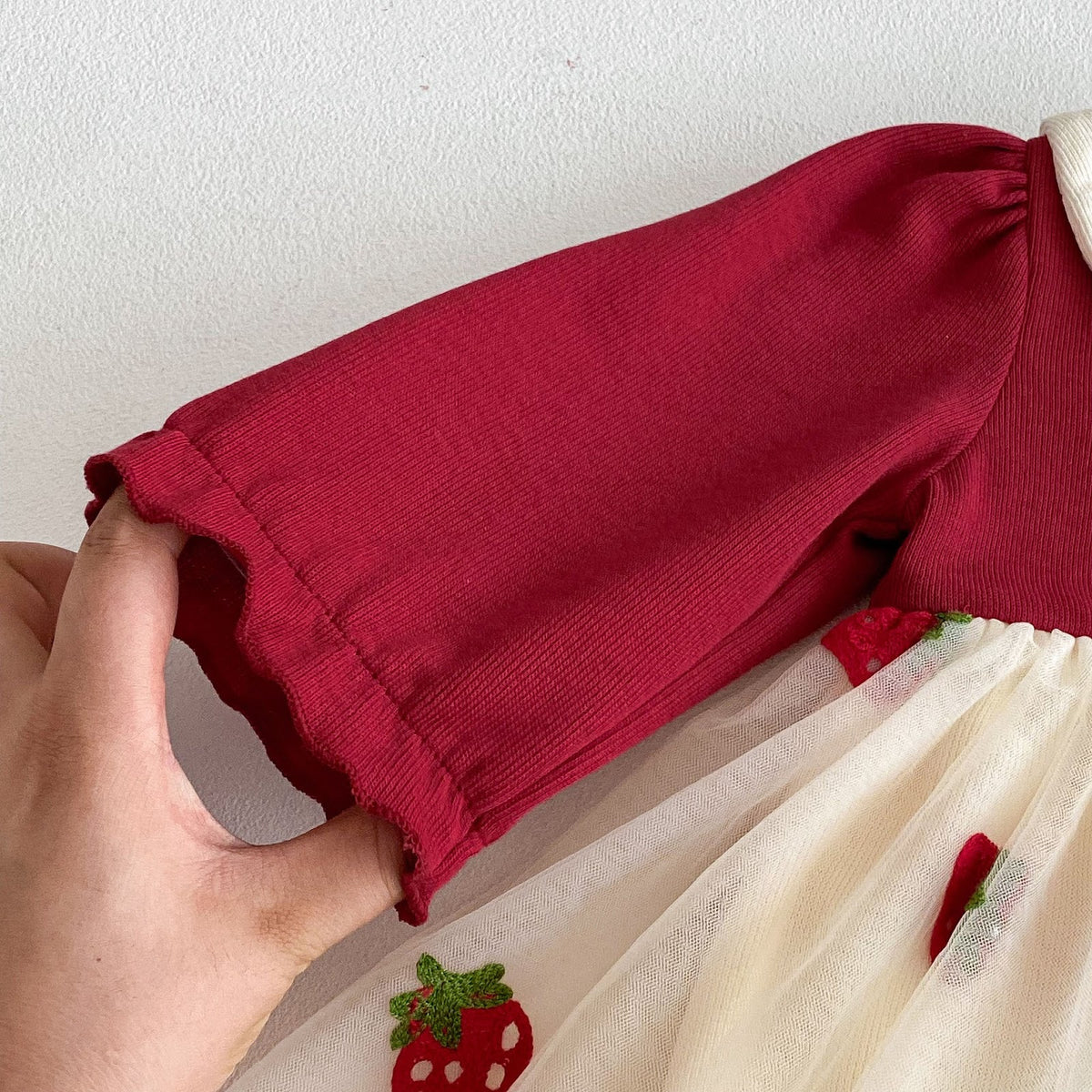 Red Strawberry Tulle Skirted Romper – TYM-FCN-020
