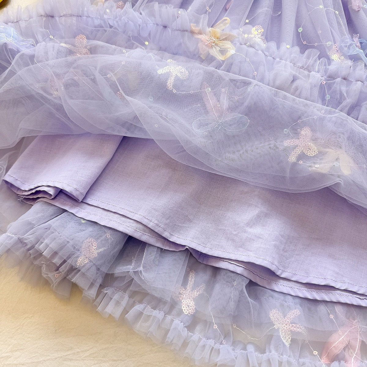 Lavender Daisy Collar Tulle Bow Frock – TYM-YWL-032