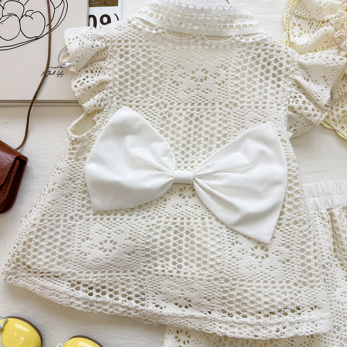 Cream Crochet Lace Tulip Charm Frock – TYM-YWL-051