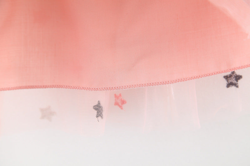 Blue and Pink Star Tulle Flutter Frock – TYM-WZX-037