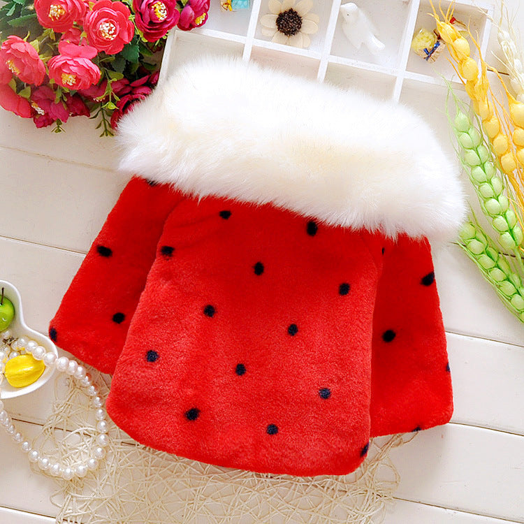 Red Fluffy Pearl Cape Jacket – TYM-WZX-049