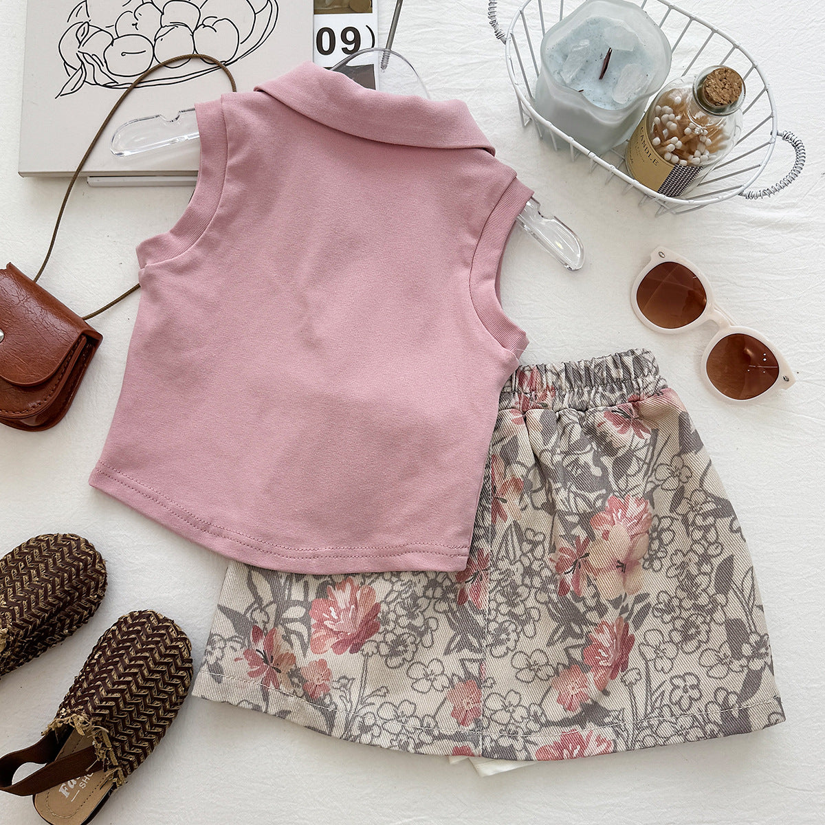 Dusty Pink Half-Zip Collar Sleeveless Top – TYM-YWL-025