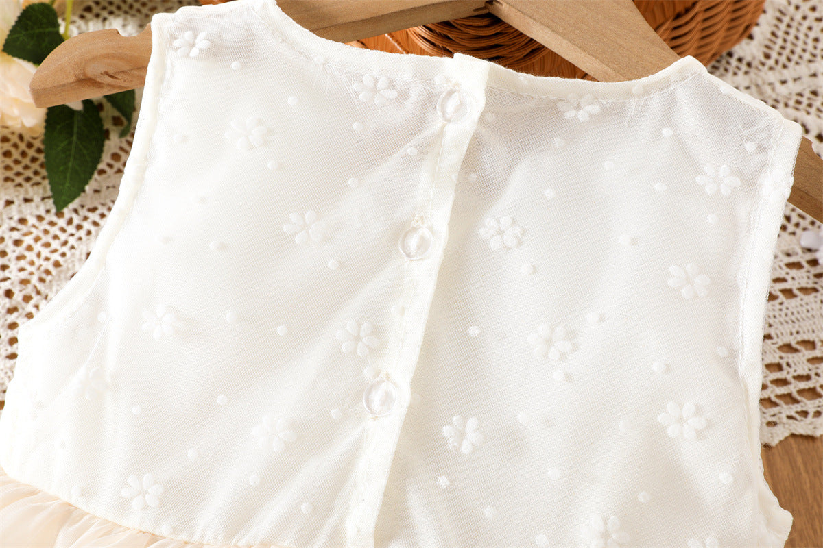 White Daisy Embroidered Tiered Frock – TYM-WZX-028