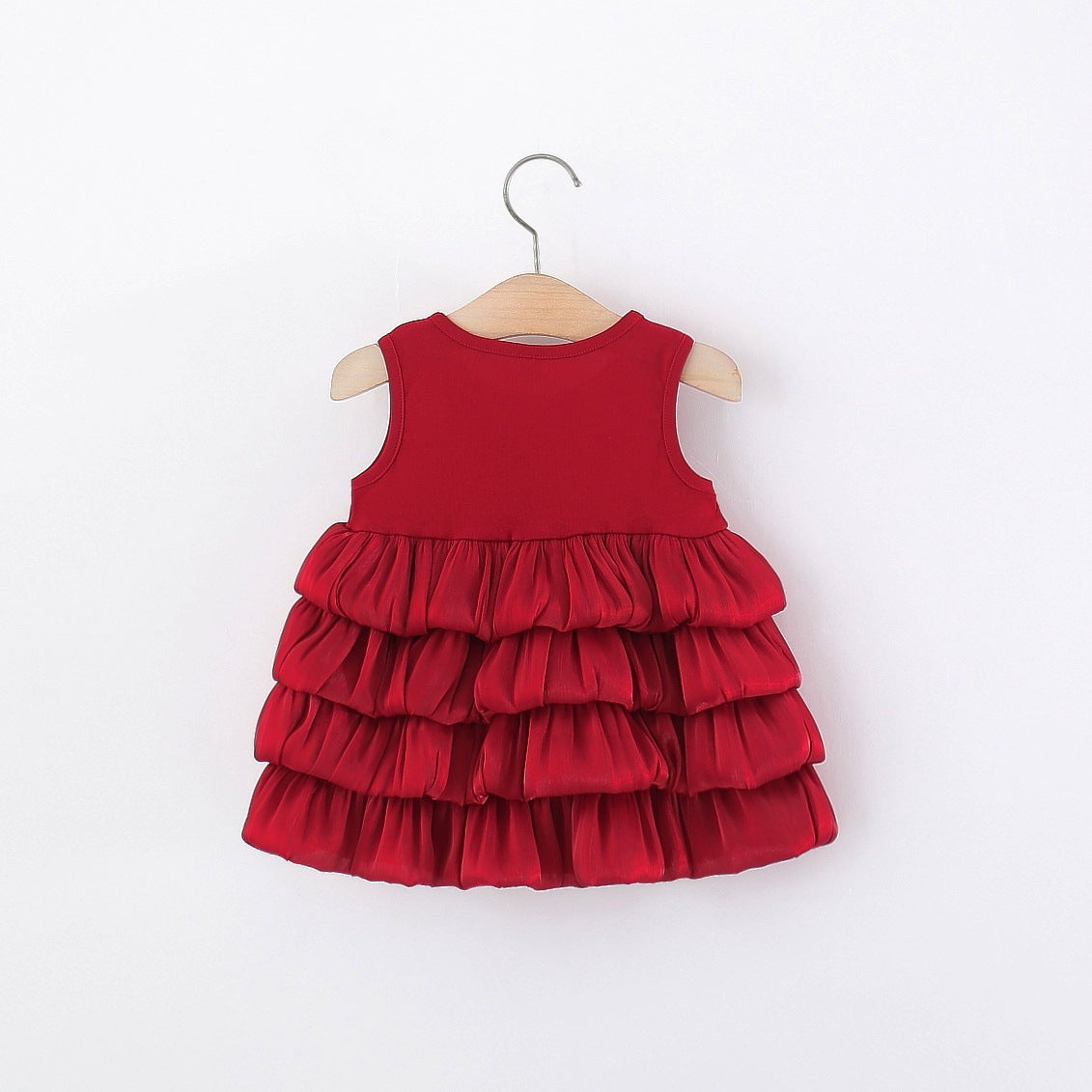 Red Tiered Ruffle Frock – TYM-TZO-032