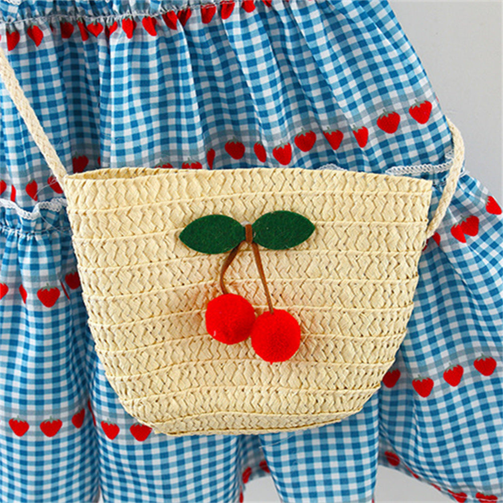Blue Gingham Heart Tiered Summer Frock – TYM-WZX-003