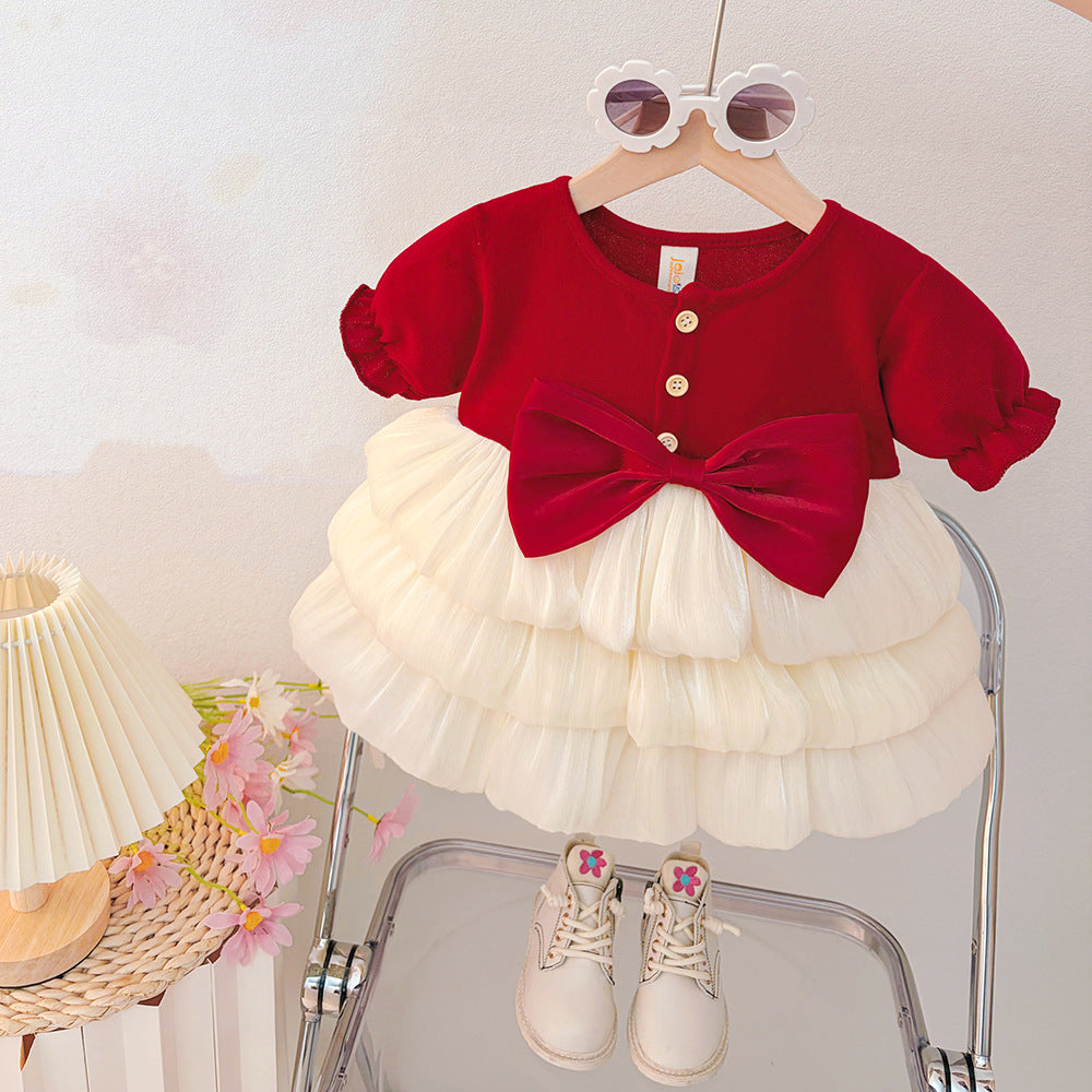 Red Bow Tiered Frock – TYM-CXM-002