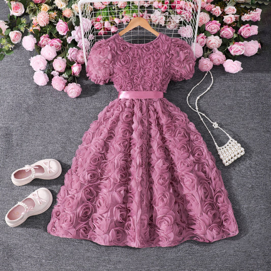 Mauve Rosette Party Frock – TYM-SZL-001