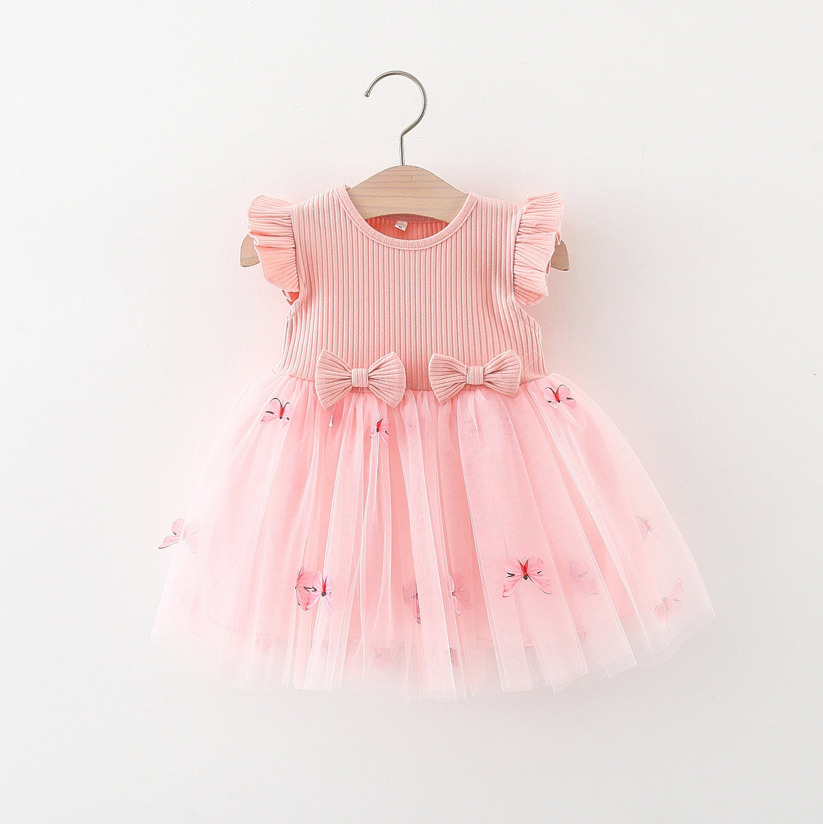 Pink Butterfly Tulle Frock – TYM-TZO-016