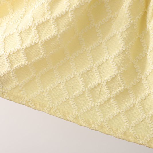 Lemon Yellow Quilted Bow Frock – TYM-CXM-061