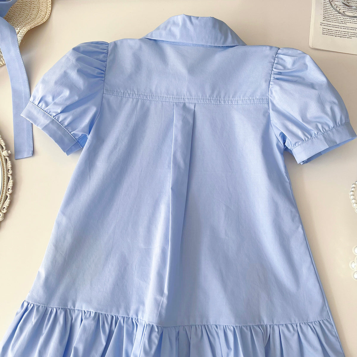 Light Blue Bunny Appliqué Shirt Dress – TYM-YWL-043