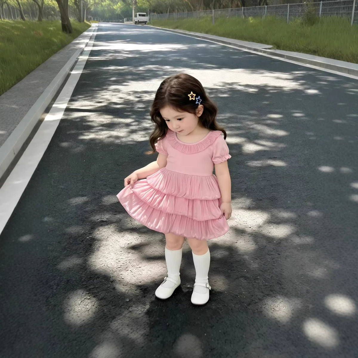 Pink Bubble Tier Frock – TYM-CXM-019