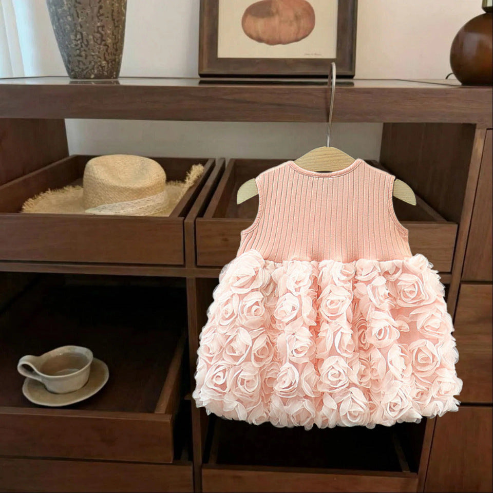 Blush Pink Rosette Bubble Frock – TYM-TZO-013