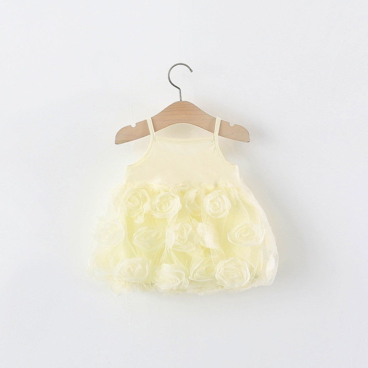 Lemon Yellow Rosette Bubble Slip Frock – TYM-TZO-004