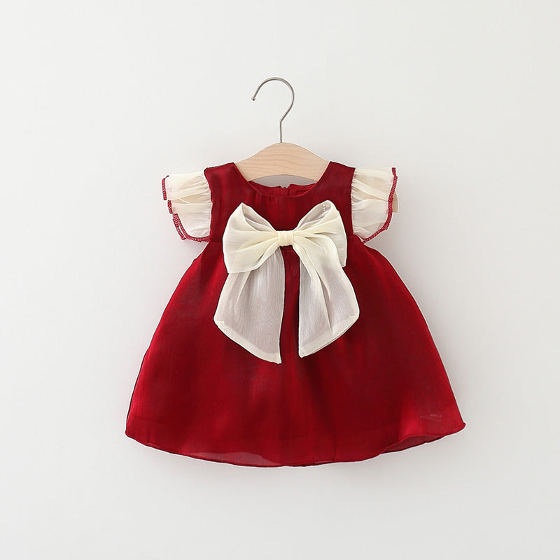 Big Bow Flutter Sleeve Frock – TYM-TZO-018