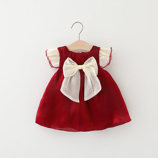 Big Bow Flutter Sleeve Frock – TYM-TZO-018